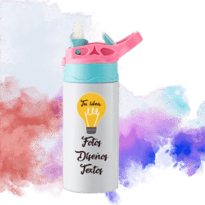Botella de Agua Rosado/Celeste para Niños de 360 ml | ¡Personaliza a tu gusto!