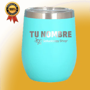 Coctelera de Acero Celeste 12 oz con Grabado Láser Eleva tu Estilo y Elegancia