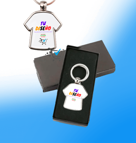 Llaveros metálicos Forma Camisa personalizado 3x2 Agrega un Toque Único a tu Vida