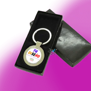 Llaveros metálicos Redondo personalizados 3x2