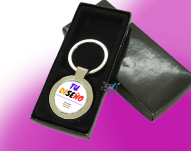 Llaveros metálicos Redondo personalizados 3x2