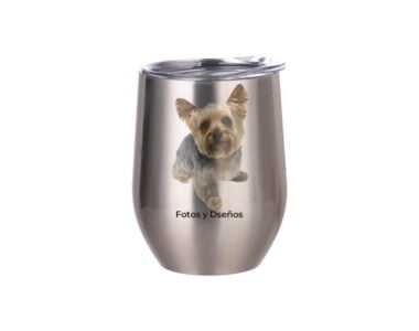 Vaso para Vino de Acero Silver 12 oz - Diseña tu Propia Experiencia