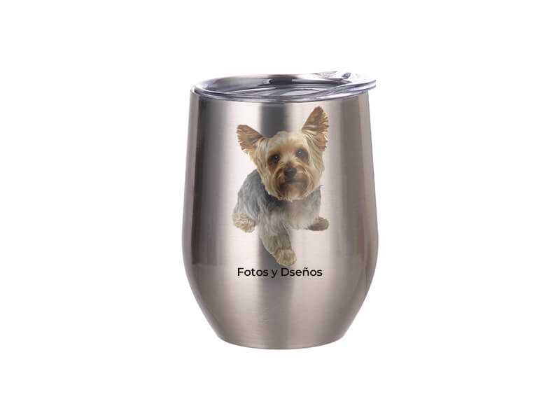 Vaso para Vino de Acero Silver 12 oz - Diseña tu Propia Experiencia Vaso para Vino de Acero Silver 12 oz - Diseña tu Propia Experiencia