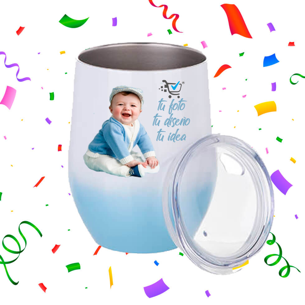 Taza para Vino de Acero con Color Degradado Azul | 12 Onzas | Costa Rica | (copia)