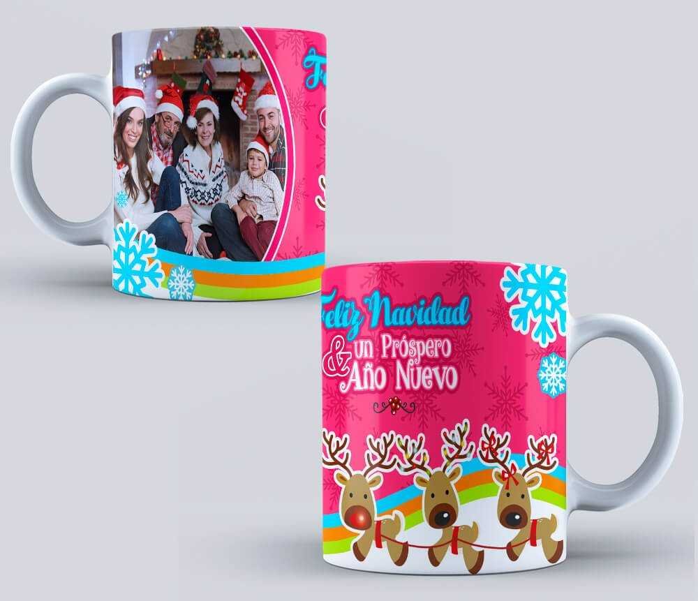 Tazas navideñas en oferta 3x2 | Diseño con foto Personalizada de Renos