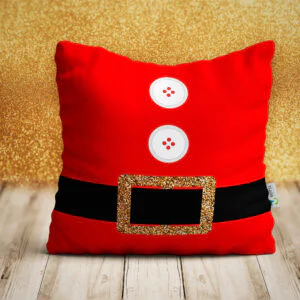 Cojines Navideños en Costa Rica 25x30cm - con diseño Traje de Santa