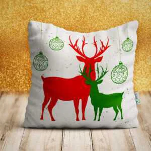 Cojines Navideños en Costa Rica 25x30cm con diseño 2 renos