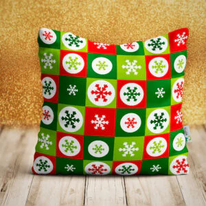 Cojines Navideños en Costa Rica 25x30cm - con diseño copos de nieve
