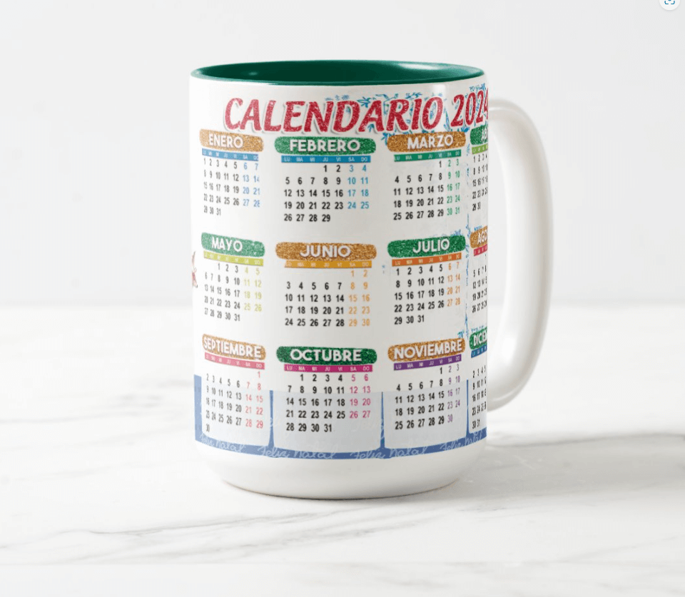 Tazas Calendario 2024 | Diseños Flork Navideños - Muñeco Feliz