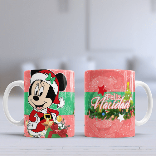Tazas con diseños de Mickey Mouse - Diseño Mini rosa