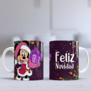 Tazas con diseños de Mickey Mouse - Diseño Minnie Morado