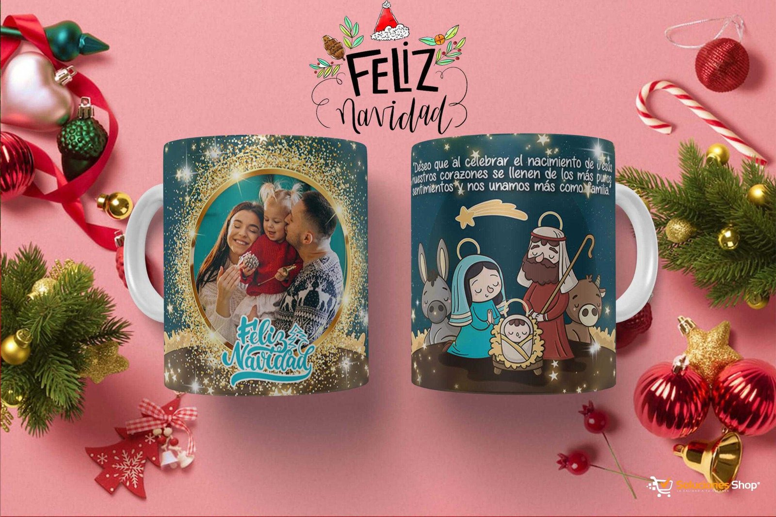 Taza navideña del nacimiento - Celebra la Navidad con Elegancia y Calidez