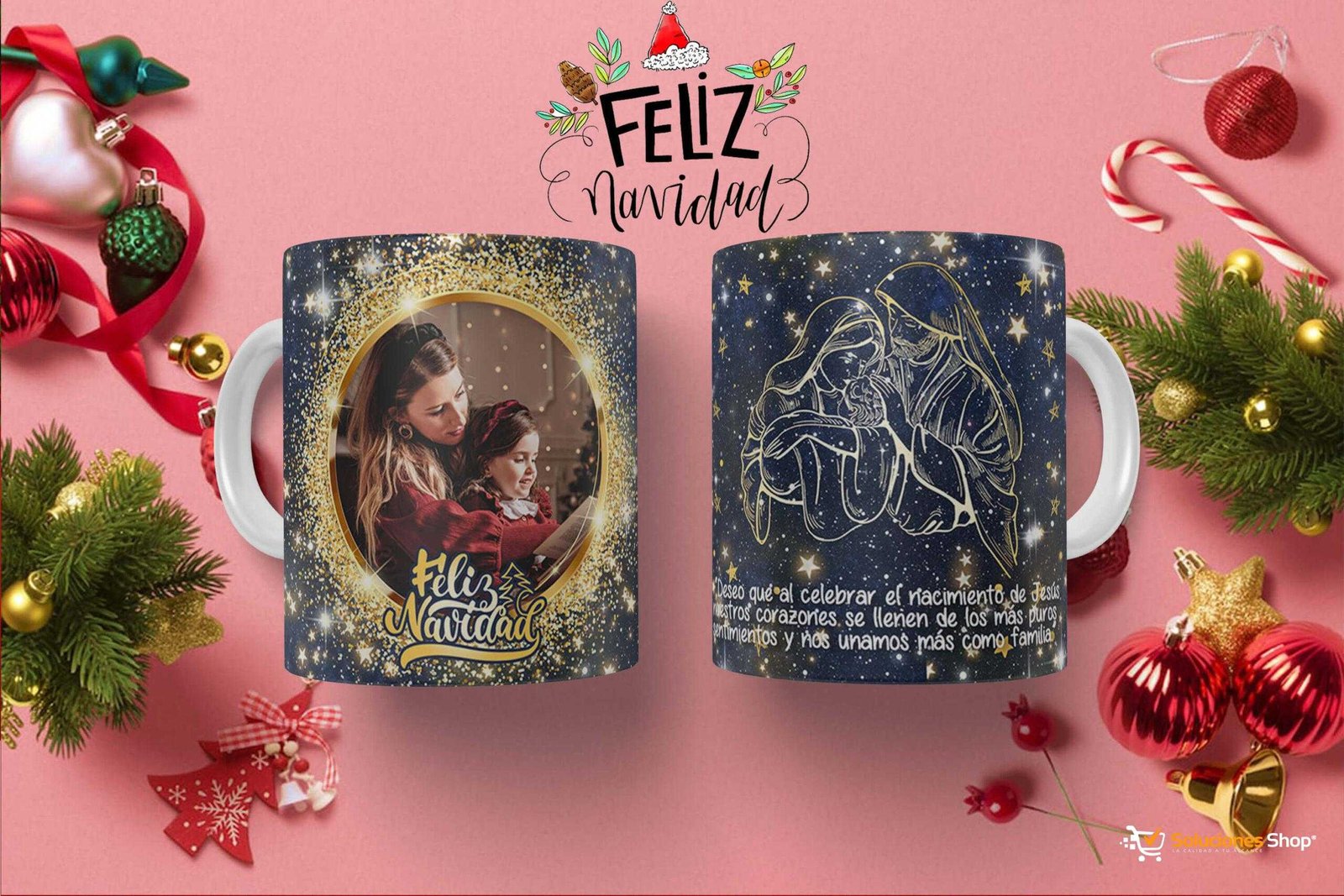 Taza navideña del nacimiento - Celebra la Navidad con Elegancia y Calidez