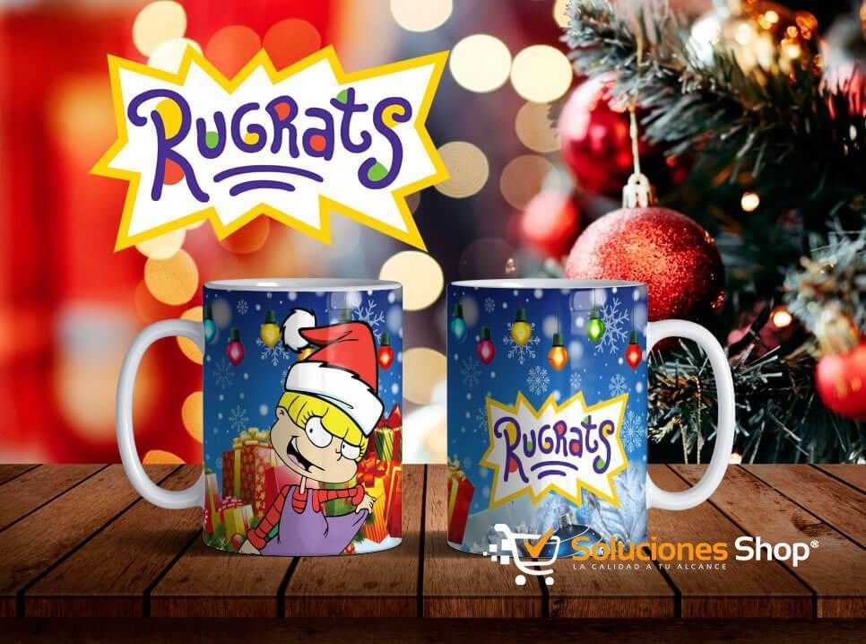 Taza diseñada de Rugrats Navidad