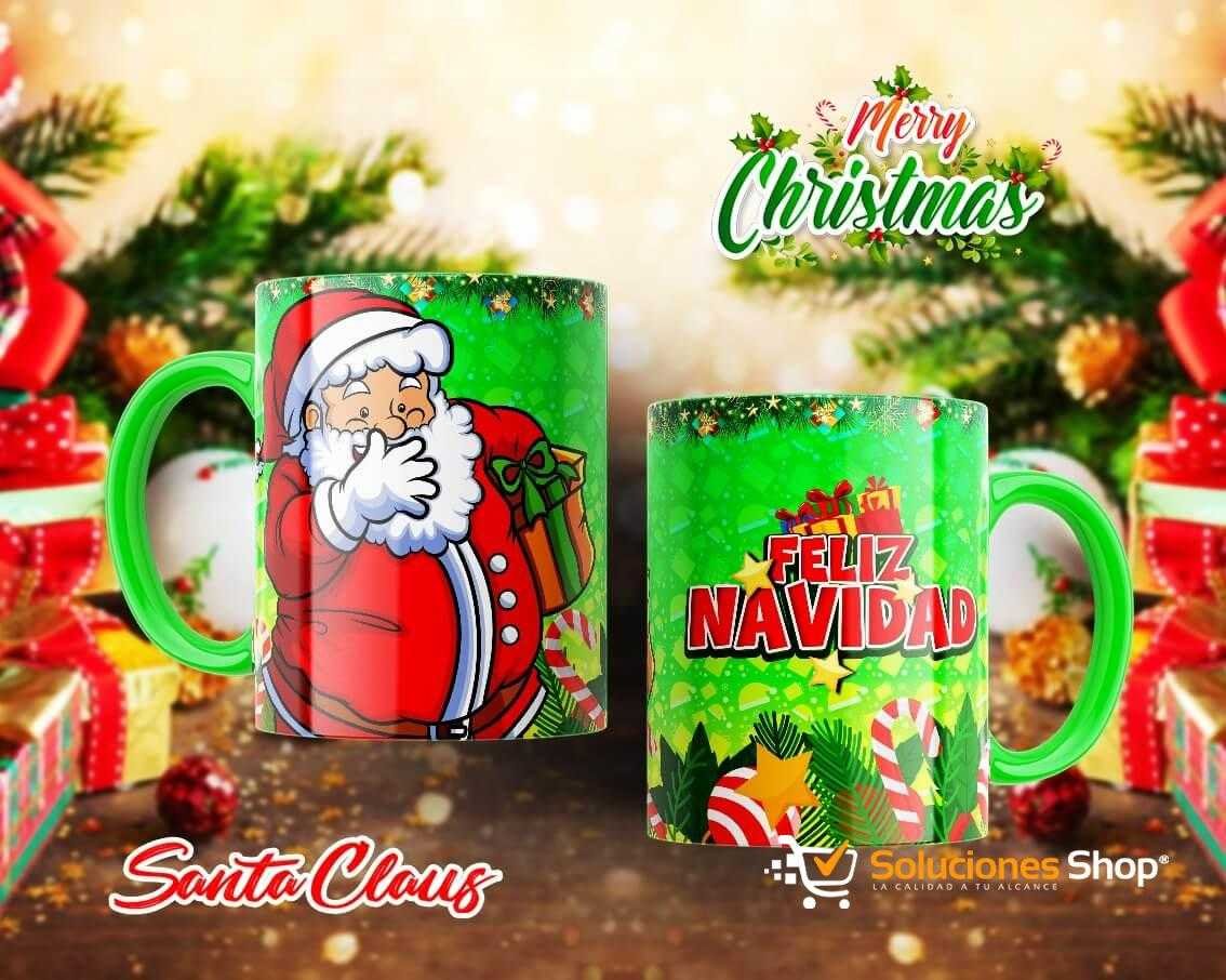 Tazas de Santa Claus (7) Tazas de Santa Claus con Diseño Navideño Exclusivo