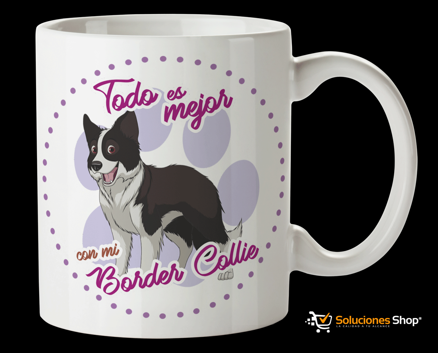 border collie Tazas Personalizadas: Dale Vida a tus Mañanas con 33 Increíbles Diseños
