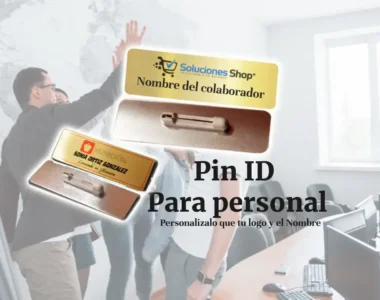Gafete Pin Identificación Metálico Personalizado (dorado)
