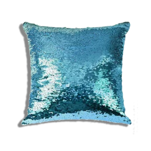 Almohada de Lentejuelas Personalizable - Azul Claro