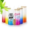 Vaso de Vidrio Personalizado de 25 Onzas con Tapa de Bambú: Disfruta con Estilo y Funcionalidad