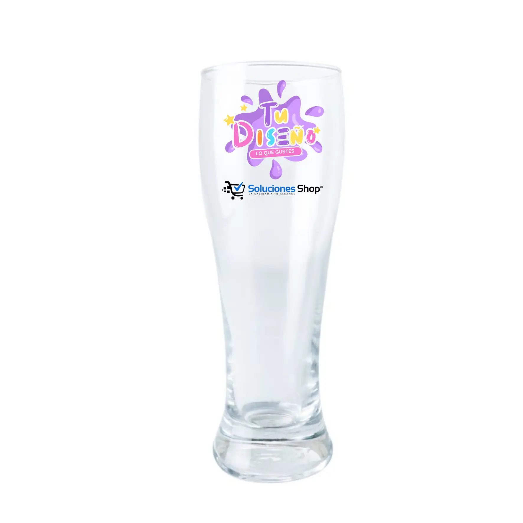 Vaso vidrio pilsner 20 cm Con logo personalizado Vaso vidrio pilsner 20 cm Con logo personalizado