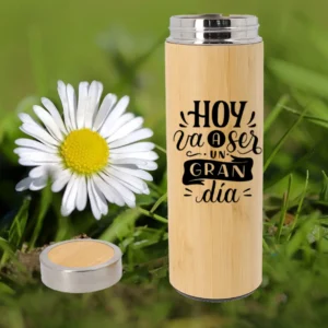 Termo Ecológico de Acero Inoxidable y Bambú - 500ml | En Costa Rica