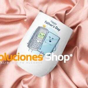 Descubre el vaso de vino de acero inoxidable con doble pared aislada al vacío. Elegante diseño curvado y alta calidad. ¡Disfruta tus bebidas frescas en cualquier lugar!