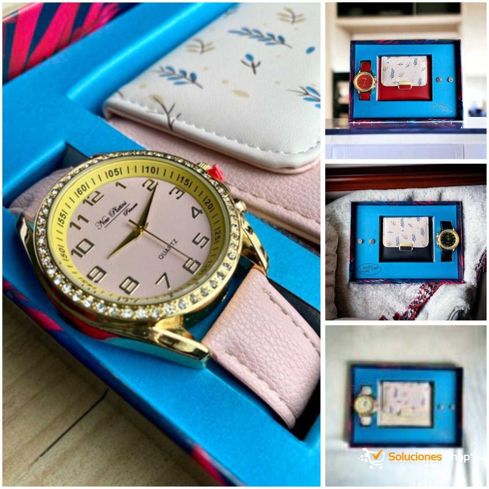 Estuche Billetera y Reloj para Dama