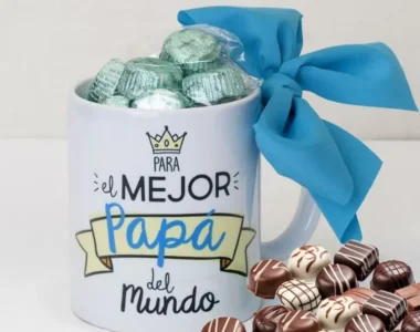 Taza Personalizada con Chocolates y Golosinas para el Día del Padre