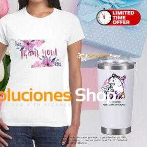 Camisa Cuello Redondo con Vaso Térmico Personalizados a tu Gusto