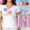 Blusa Cuello V con Vaso Térmico Escarchado Color Rosa u Otros Colores Personalizados a tu Gusto