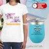 Camisa Cuello Redondo con Vaso Térmico, Coctelera o Vino Personalizados a tu Gusto