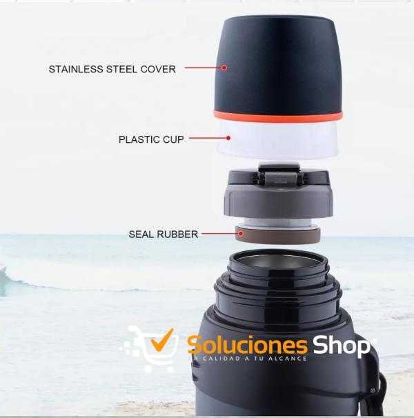 Termo de Viaje de Gran Capacidad - Soluciones Shop® (3) Termo de Viaje de Gran Capacidad - Soluciones Shop® (3)