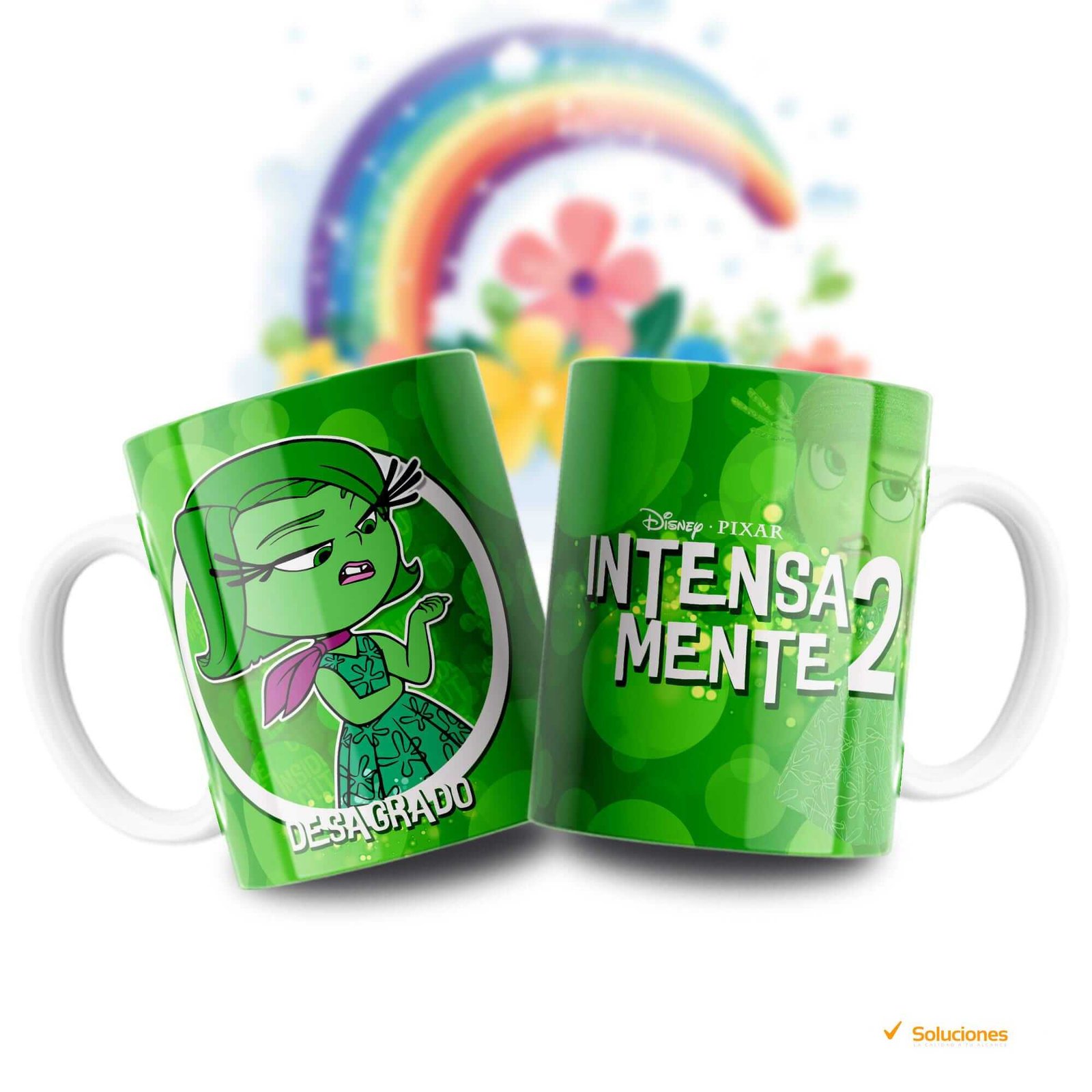 Desagrado Tazas Intensamente 2, Ideal para tus Eventos Infantiles y Fiestas