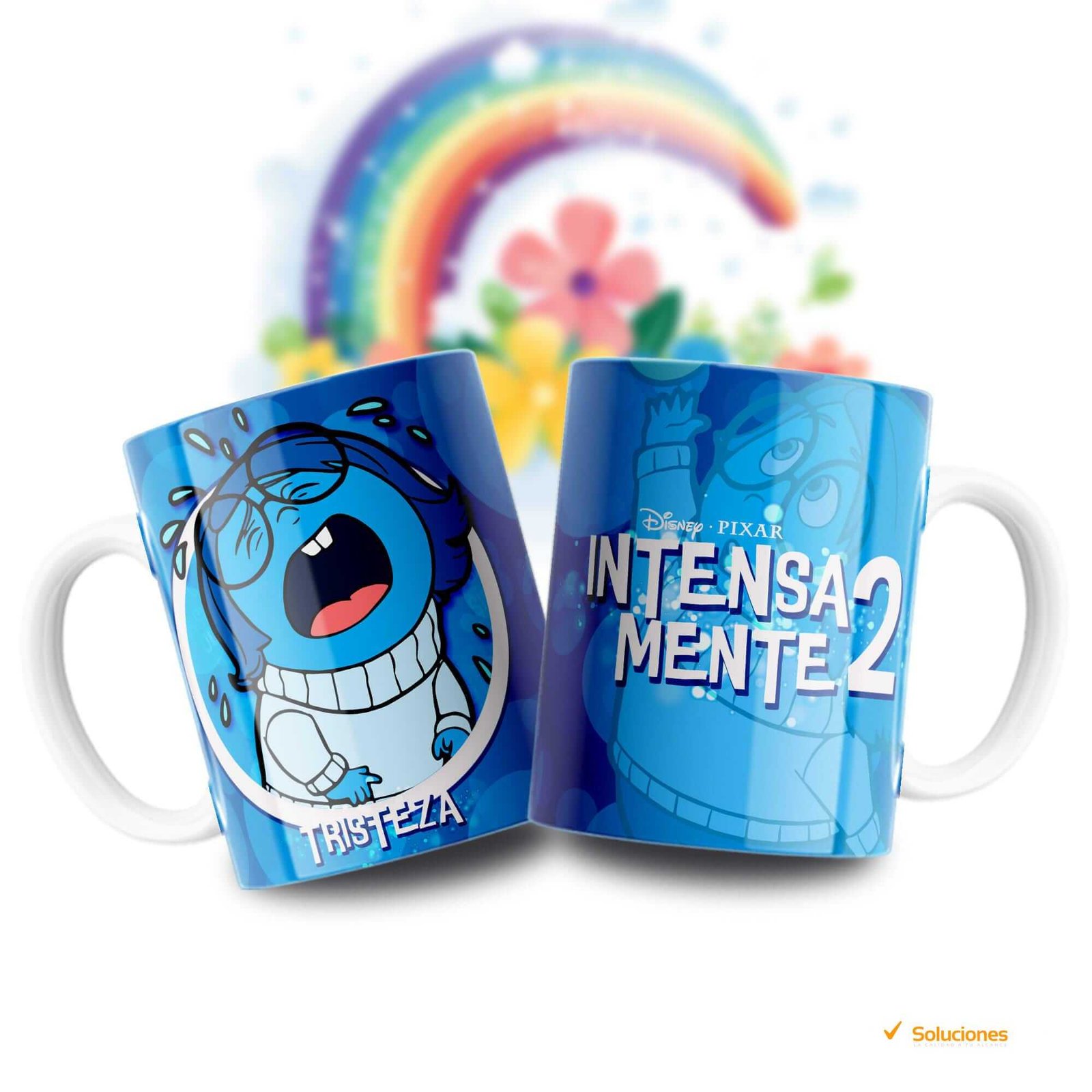 Tristeza Tazas Intensamente 2, Ideal para tus Eventos Infantiles y Fiestas