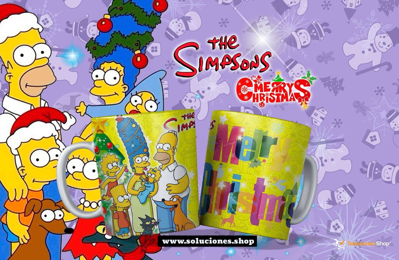 Taza con diseño navideño de Los Simpson | Personalízala online Taza con diseño navideño de Los Simpson | Personalízala online