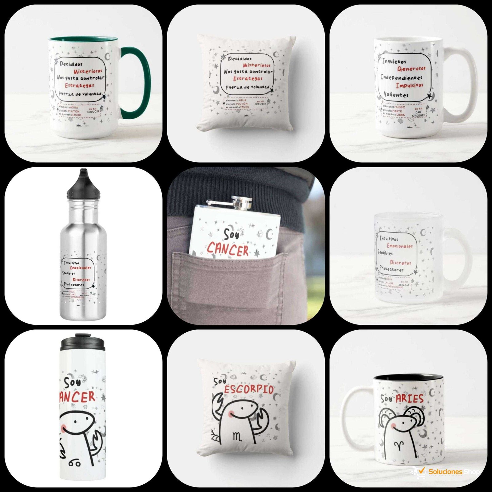 Artículos personalizados Flork - Signos del Zodiaco Tazas, Botellas y más
