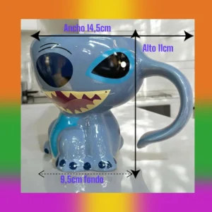Taza con cara y forma de Stitch