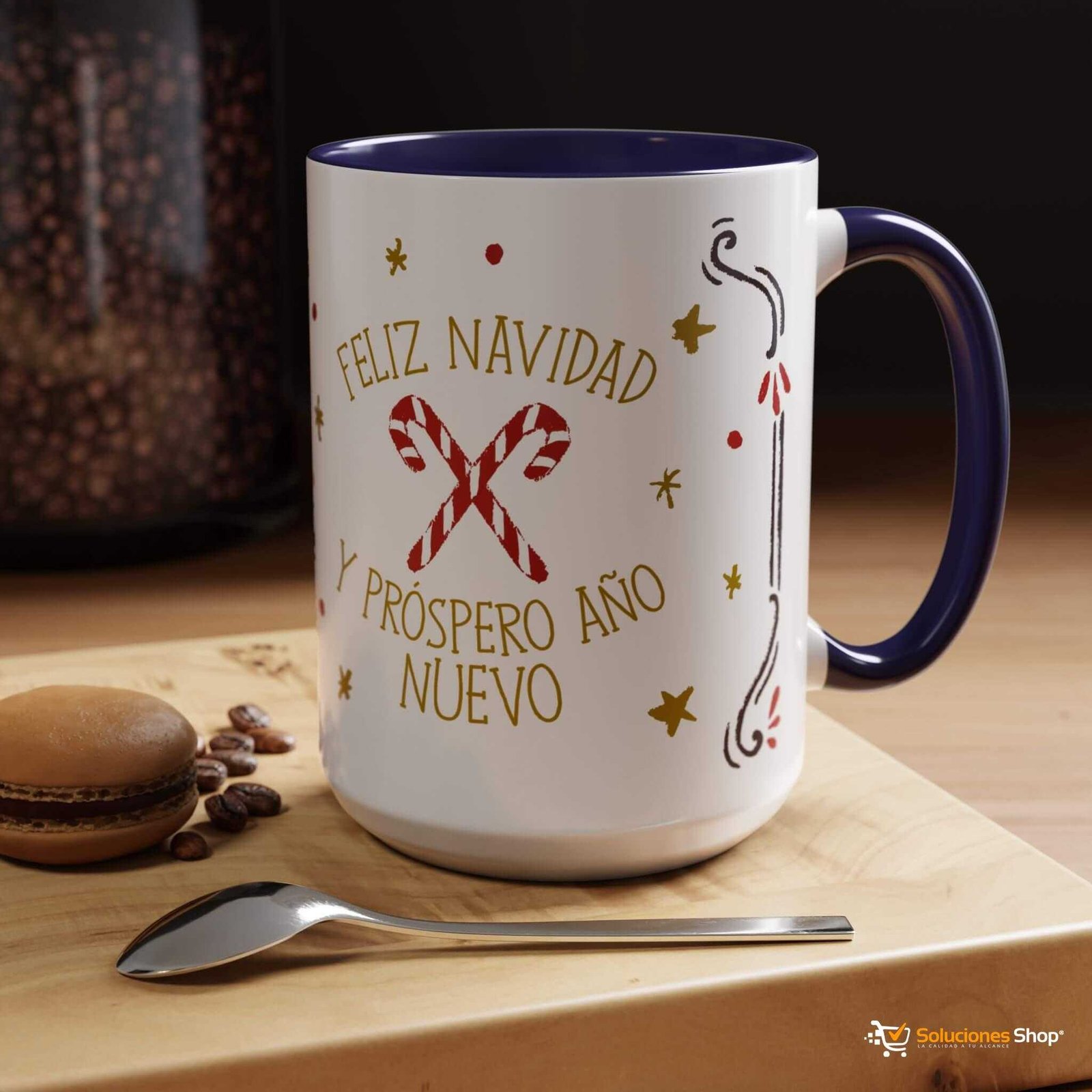 Taza de 15 oz con Diseño Navideño o Personalizado (4) Taza de 15 oz con Diseño Navideño o Personalizado