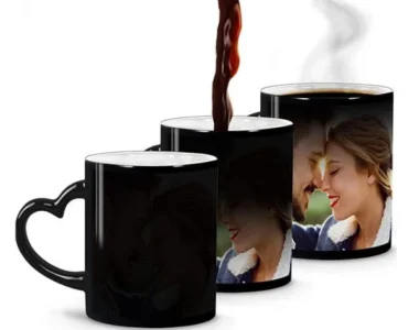 Taza mágica con asa de corazón - Cambia de color con el calor 11oz