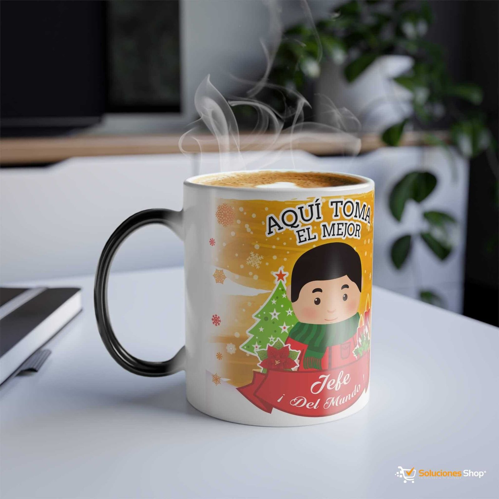 Taza que cambia de color con diseño navideño, 11 oz (10) Taza que cambia de color con diseño navideño, 11 oz