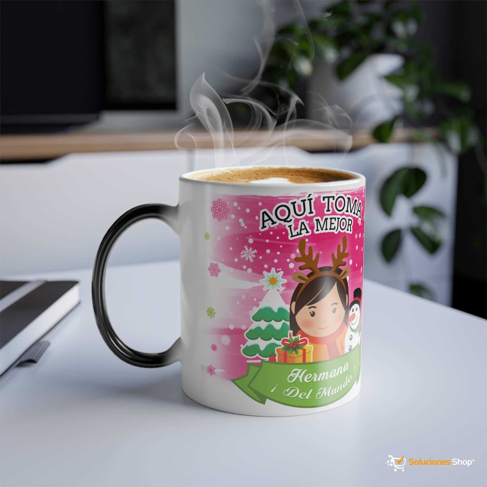 Taza que cambia de color con diseño navideño, 11 oz (13) Taza que cambia de color con diseño navideño, 11 oz