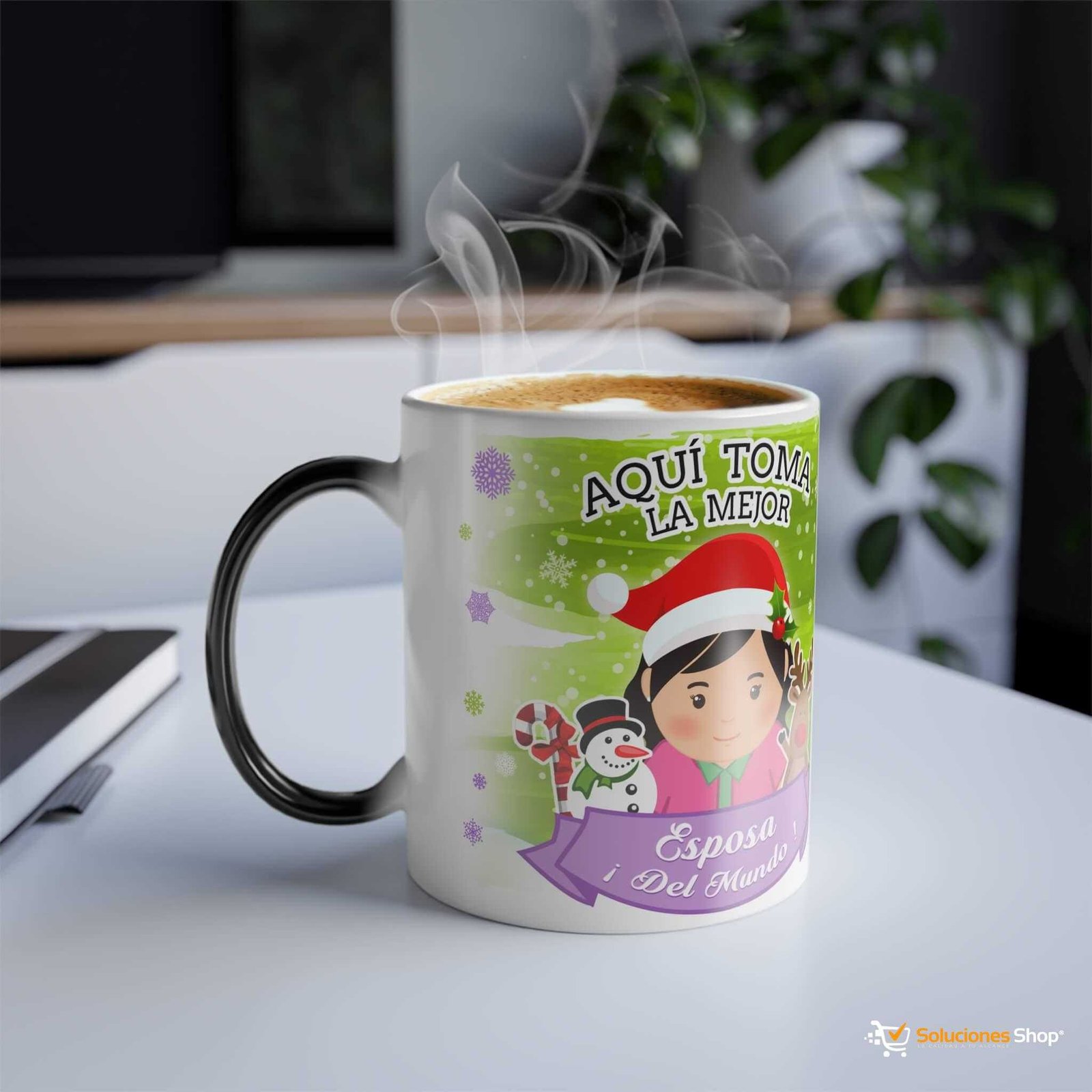 Taza que cambia de color con diseño navideño, 11 oz (3) Taza que cambia de color con diseño navideño, 11 oz