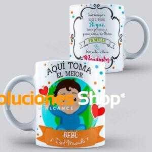 Tazas con Diseño de Familia Aqui toma el mejor Personalizado