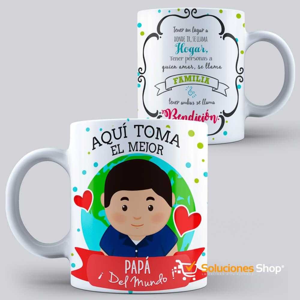 Tazas con Diseño de Familia Aqui toma el mejor Personalizado