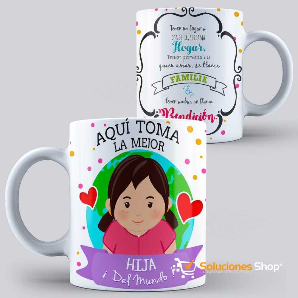 Tazas con Diseño de Familia Aqui toma el mejor Personalizado