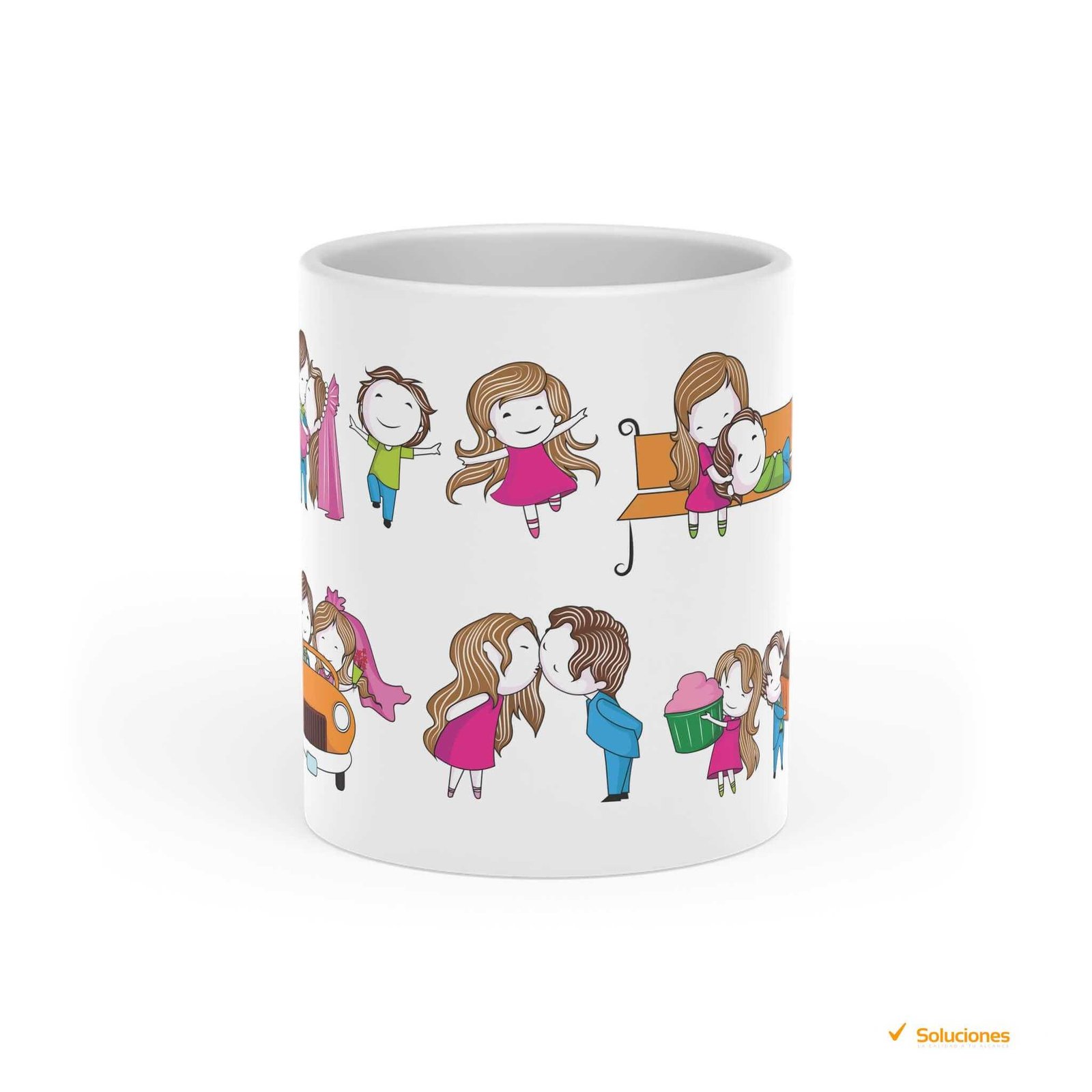 Taza con forma de corazón - Cerámica blanca de 11oz | Ideal para regalar Taza con forma de corazón - Cerámica blanca de 11oz | Ideal para regalar