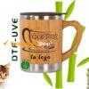 Vaso con Asa Bambú y Acero Inoxidable Personalizado con Técnica DTF-UVE