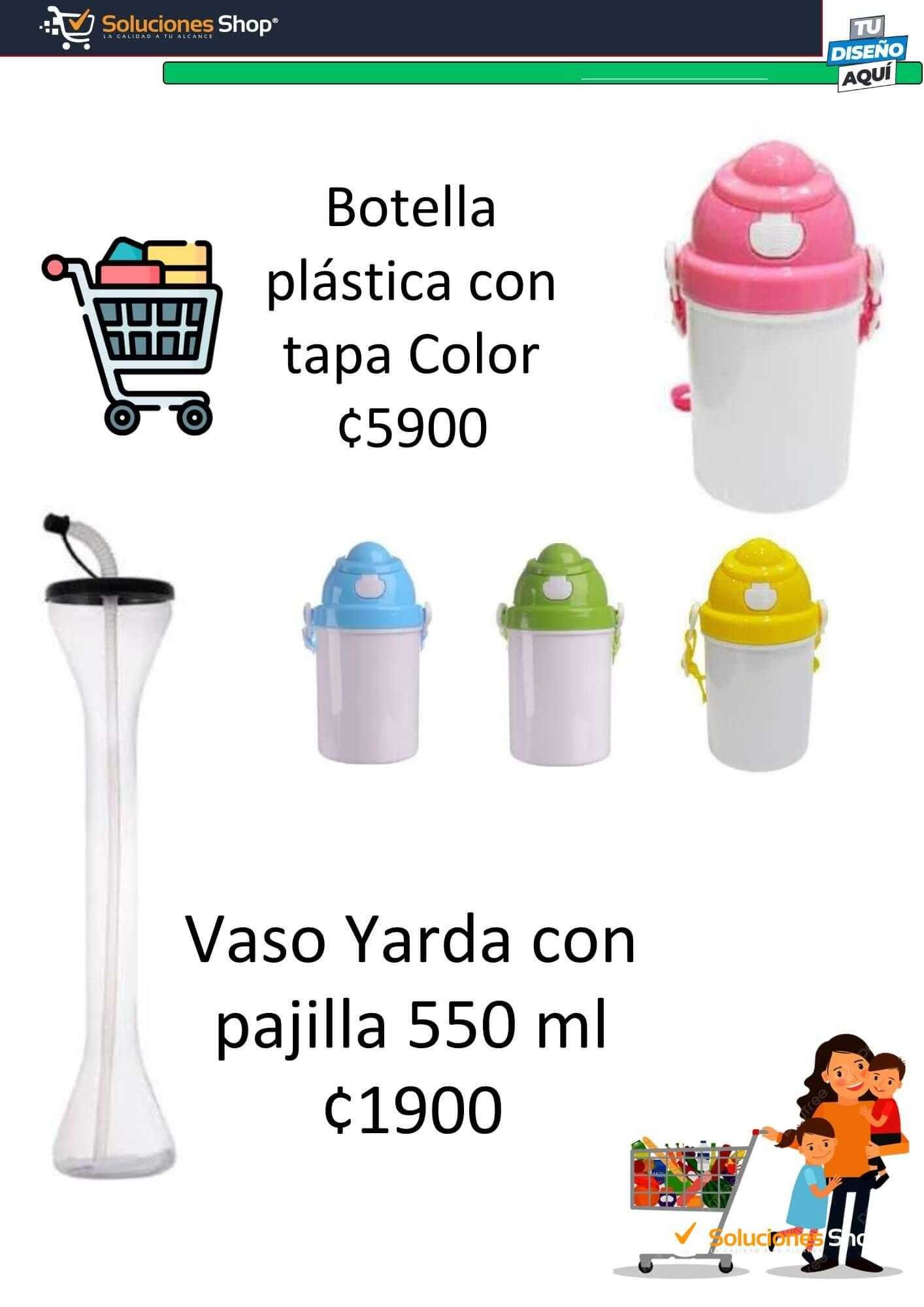 Botellas Plásticas y Vasos Yarda de Soluciones Shop Costa Rica