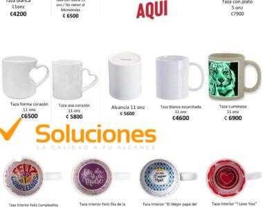 Tazas personalizables, tazas de cerámica, Soluciones Shop, Costa Rica, compra online, tazas con mensajes, tazas para regalos