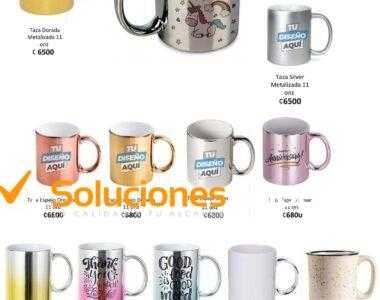 Tazas Metalizadas y Espejo de Soluciones Shop Costa Rica